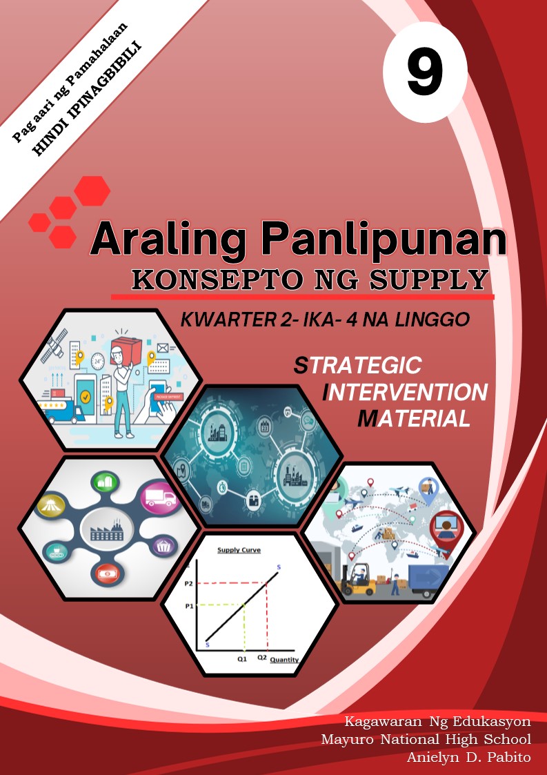 301126_Mayuro National High School_ Araling Panlipunan 9_Quarter 2:Module 2_Konsepto ng Supply